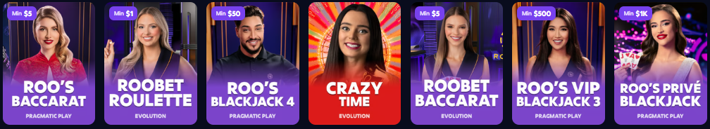 Roo Bet Live Casino AU