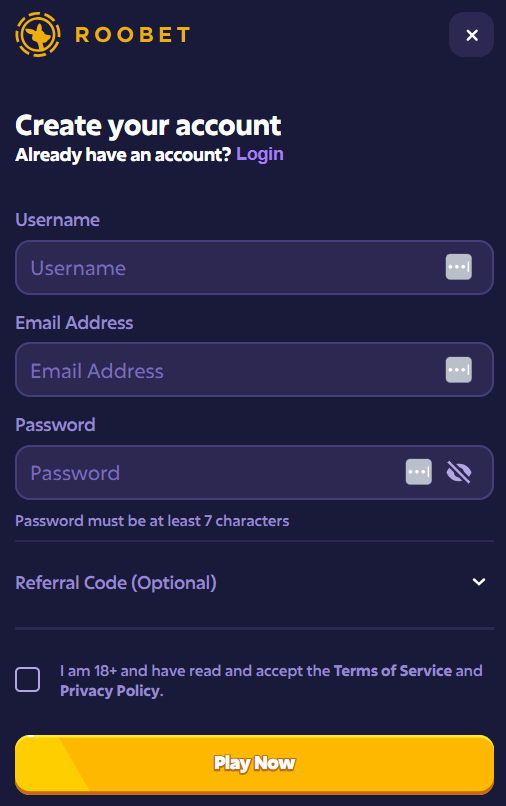 Roobet Sign Up AU